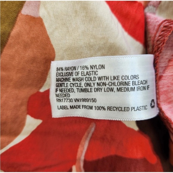 A New Day Women's Spaghetti Strap Smocked Dress Floral Red Size Medium - Picture 8 of 9